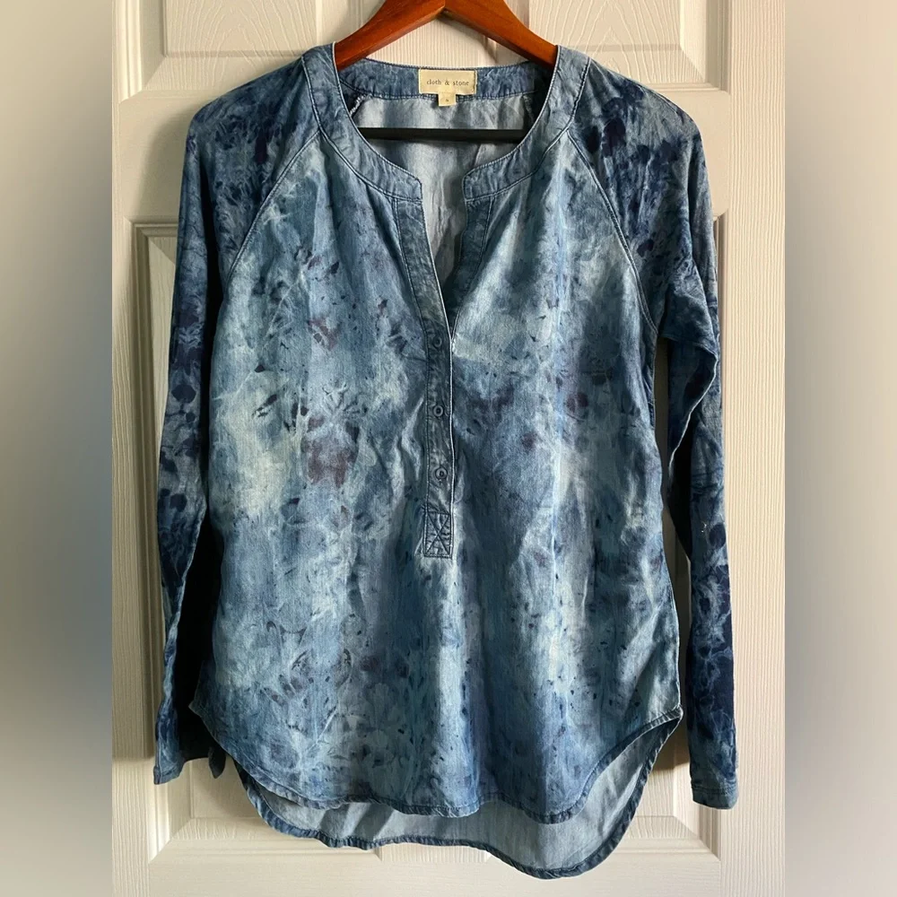 Cloth & Stone Long Sleeve Top Shirt - SZ S - Picture 1 of 4